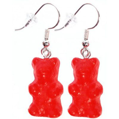 Boucles d'Oreilles Oursons Fraise