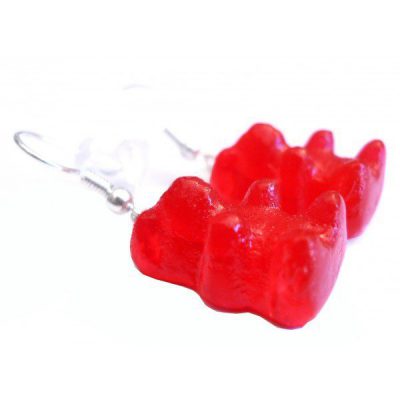 Boucles d'Oreilles Oursons Fraise