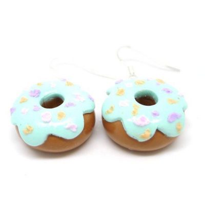Boucles d'oreilles donuts mint