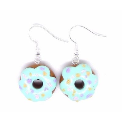 Boucles d'oreilles donuts mint