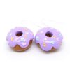 Boucles d'oreilles donuts mauves