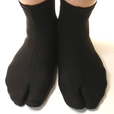 Chaussettes Japonaise Tabi étirables noires