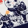Serviette à main japonaise Chat chanceux Tenugui
