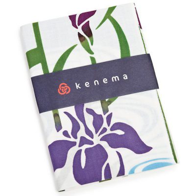 Serviette à main japonaise Iris violet Tenugui