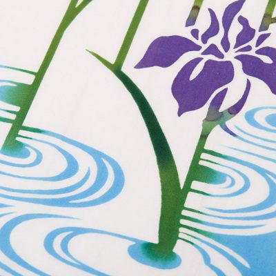 Serviette à main japonaise Iris violet Tenugui