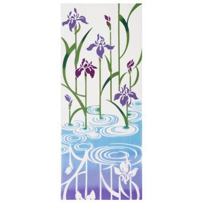 Serviette à main japonaise Iris violet Tenugui