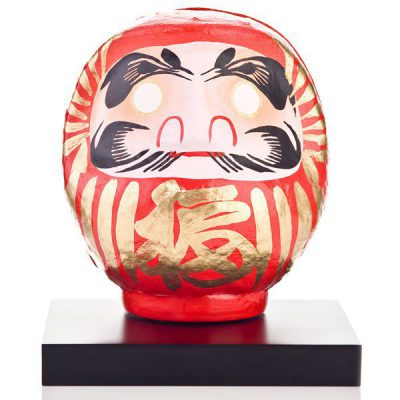 Poupée japonaise Daruma Rouge Dieu Chanceux 12cm