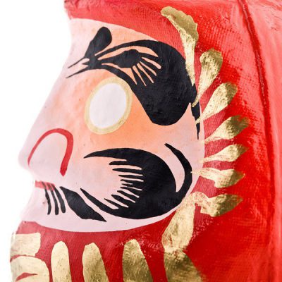 Poupée japonaise Daruma Rouge Dieu Chanceux 12cm