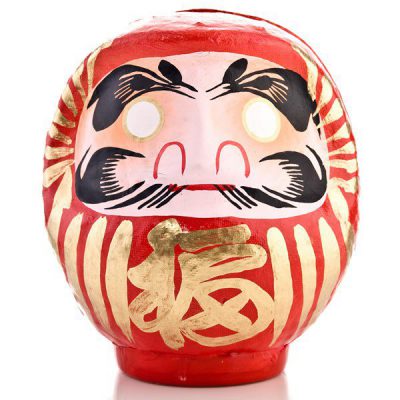 Poupée japonaise Daruma Rouge Dieu Chanceux 12cm