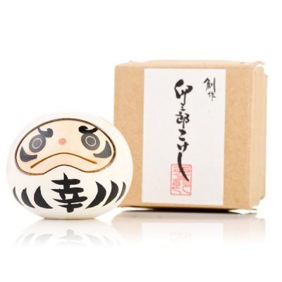 Daruma Kokeshi Bonheur Blanc