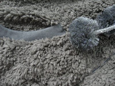 Gilet Kawaï branché à capuche oreille d'ours gris foncé