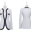 Veste élégante blanche col en V