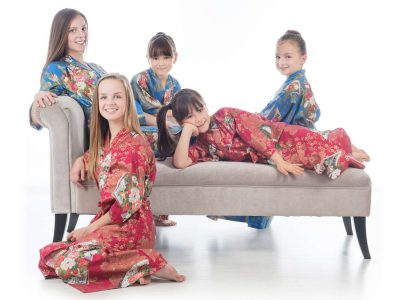 Kimono japonais rouge pour fille de 10 à 11 ans