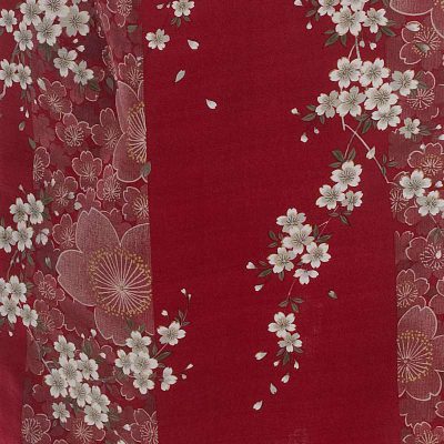 Kimono Yukata grande taille rouge fleur de cerisier