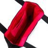 Sac à bandoulières japonais à fleurs noires et rouges