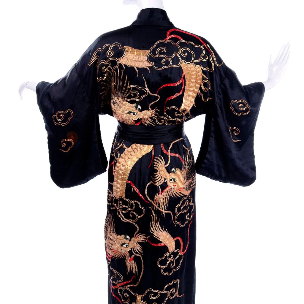 kimono soie dragon - Mikatani